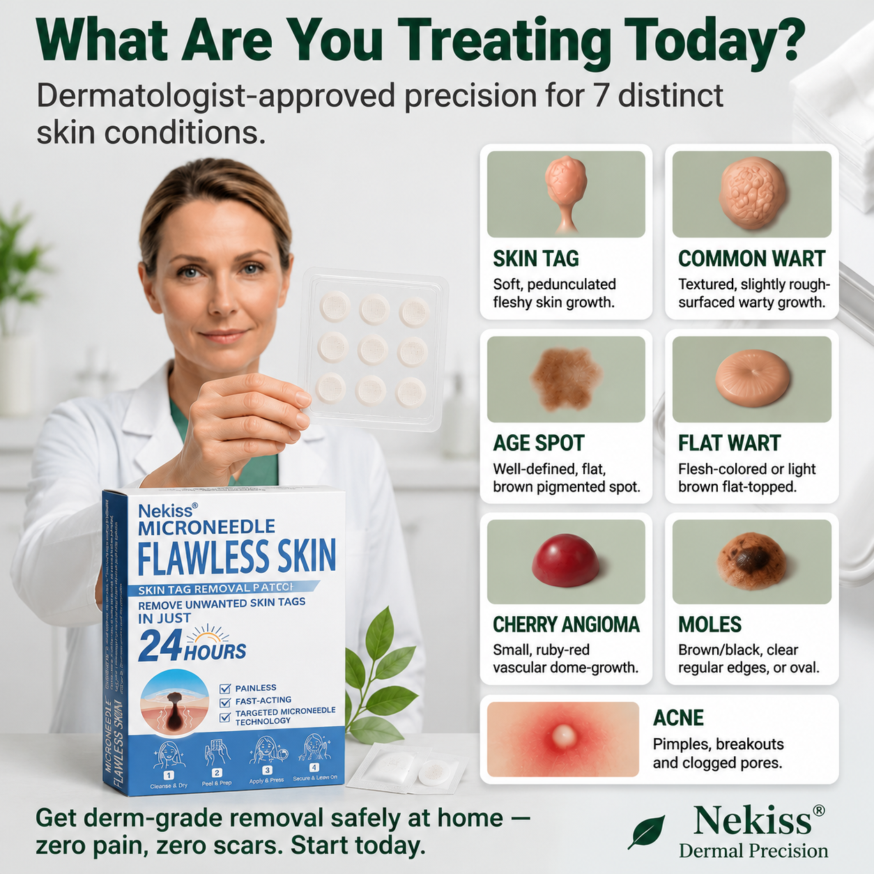 👩‍⚕️👑 𝐎𝐟𝐟𝐢𝐜𝐢𝐚𝐥 𝐒𝐭𝐨𝐫𝐞 | 𝑵𝐞𝒌𝐢𝐬𝐬® 🌿 𝐁𝐨𝐭𝐚𝐧𝐢𝐜𝐚𝐥 𝐌𝐢𝐜𝐫𝐨𝐧𝐞𝐞𝐝𝐥𝐞 𝐇𝐲𝐝𝐫𝐨𝐜𝐨𝐥𝐥𝐨𝐢𝐝 𝐏𝐚𝐭𝐜𝐡 (𝐅𝐨𝐫 𝐒𝐤𝐢𝐧 𝐓𝐚𝐠𝐬, 𝐒𝐦𝐚𝐥𝐥 𝐒𝐤𝐢𝐧 𝐆𝐫𝐨𝐰𝐭𝐡𝐬, 𝐖𝐚𝐫𝐭𝐬, 𝐌𝐨𝐥𝐞𝐬, 𝐀𝐠𝐞 𝐒𝐩𝐨𝐭𝐬 & 𝐏𝐢𝐠𝐦𝐞𝐧𝐭𝐚𝐭𝐢𝐨𝐧 𝐂𝐨𝐧𝐜𝐞𝐫𝐧𝐬)